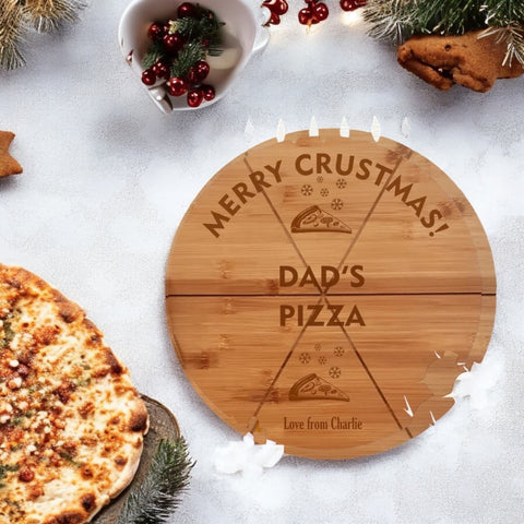 Christmas pizza board - Personalised bamboo pizza board