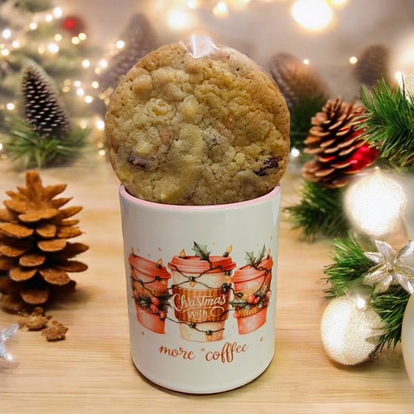 Christmas Mug & Luxury Homebaked Cranberry Apricot & Chocolate Chip Cookie Gift Set