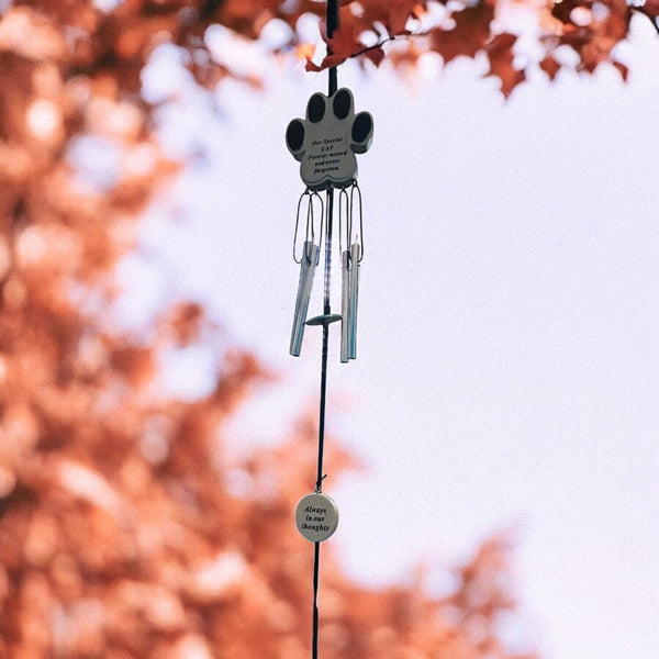 Memorial wind chime for your beloved cat