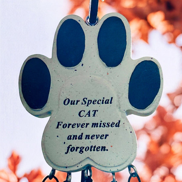 Memorial wind chime for your beloved cat