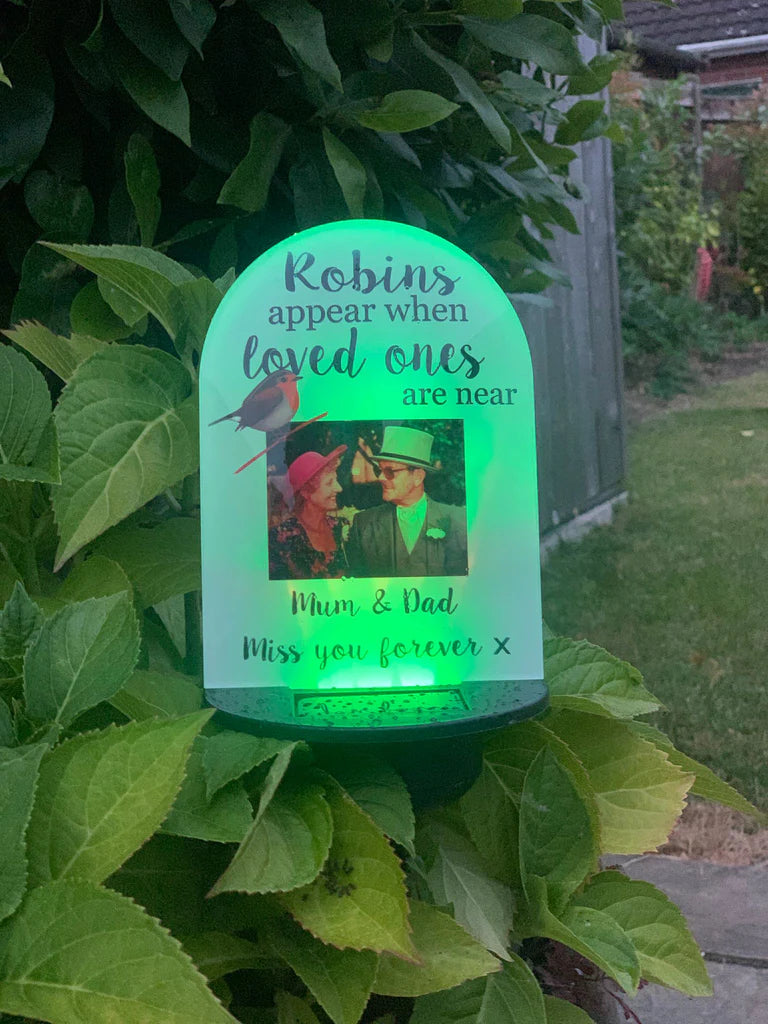 personalised solar light memorial